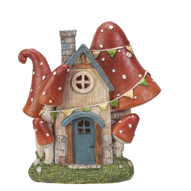 Gnome Garden Toad Stool Home w/ LED