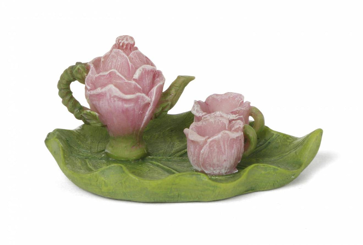 Flower Tea Set, Fairy Garden Tea Set, Mini Tea Set, Dollhouse Tea Set
