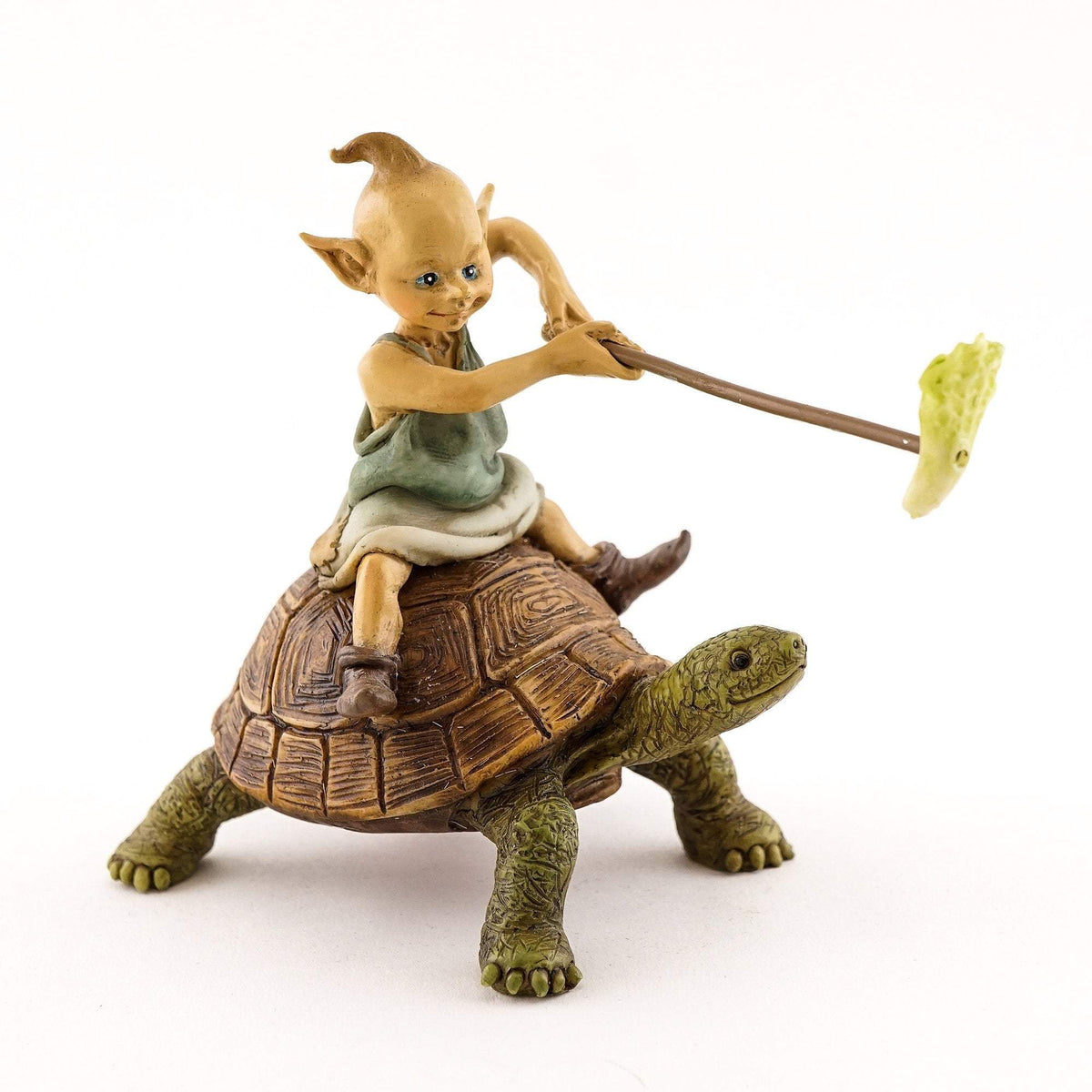 Fairy Garden Figurine Tortoise Rides Here Sign, for Miniature