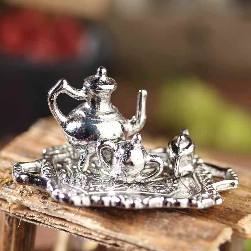 Miniature Silver Tea Set (4 pieces )