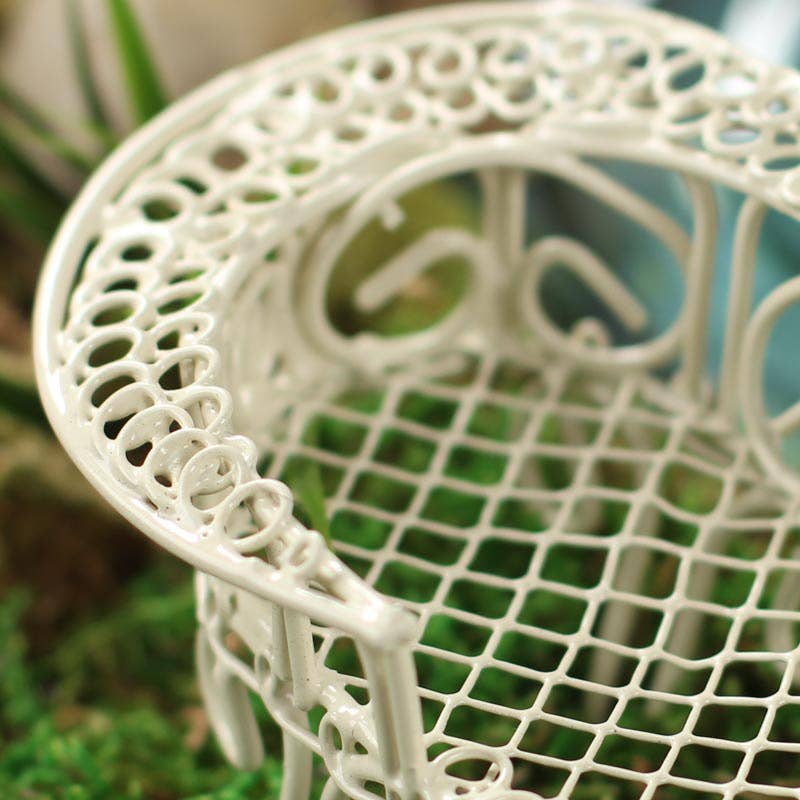 Miniature Victorian Woven Wire Lawn Chaise Chair