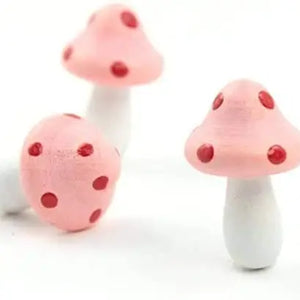 Micro Mini Fairy Garden Pink Mushrooms