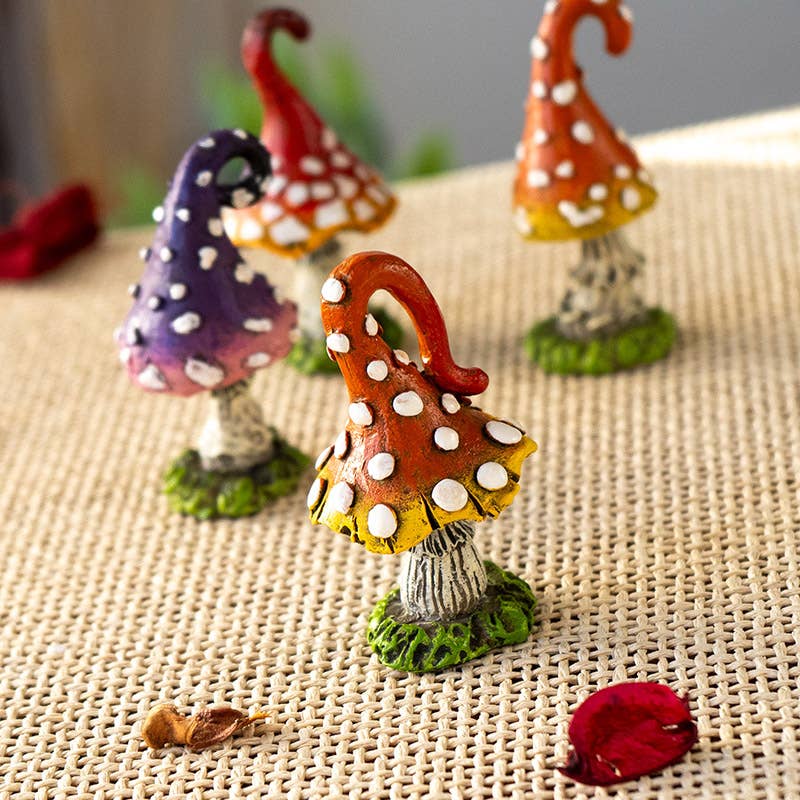 Mini Magic Toadstool Mushroom  Set of 4