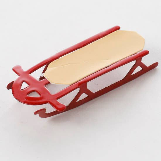 2" Dollhouse Miniature Red Flyer Sled