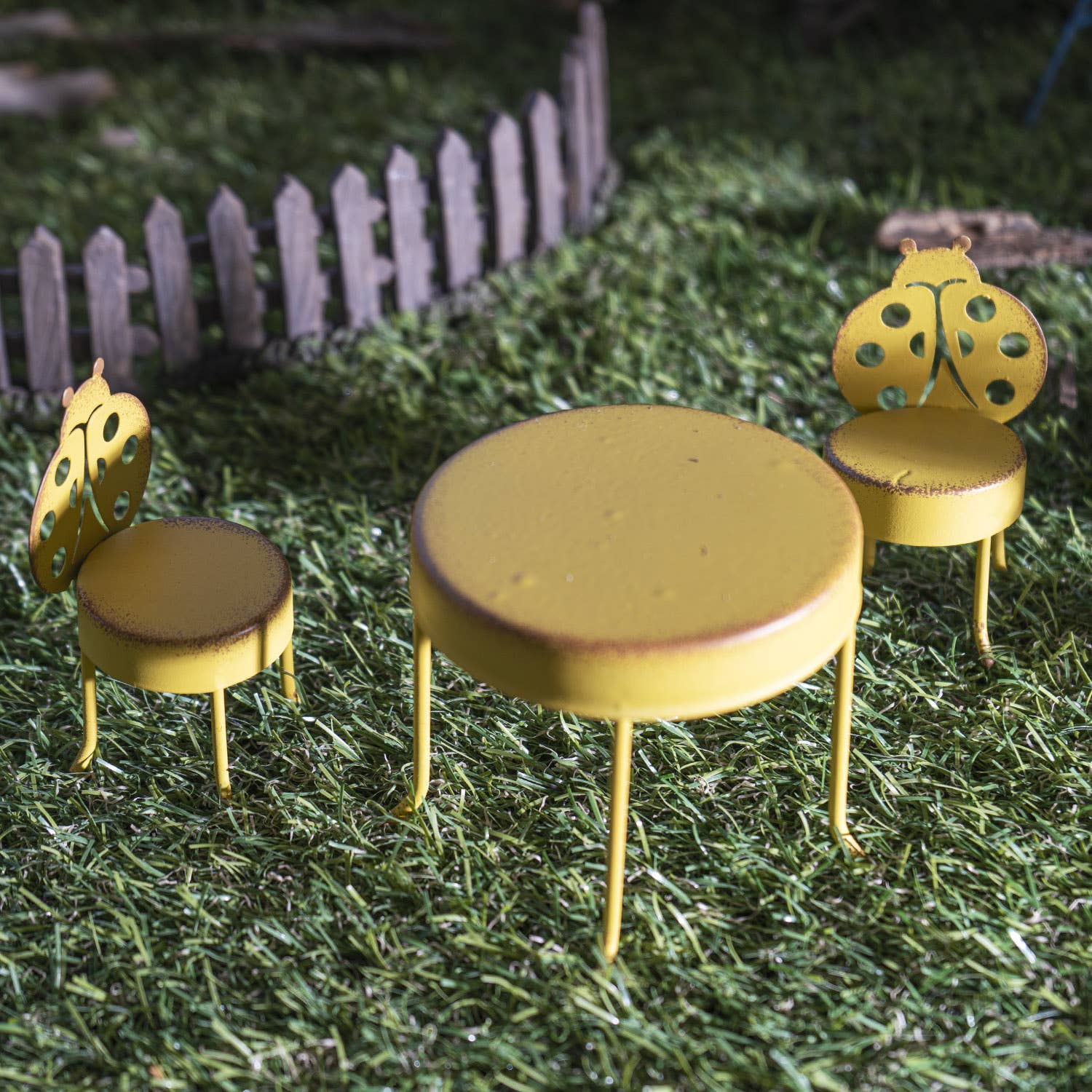 Fairy Garden Metal Table & Chair Set