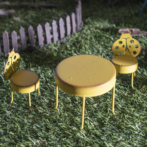 Fairy Garden Metal Table & Chair Set