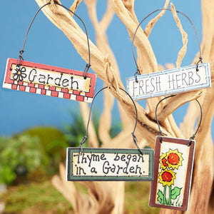 Set of Miniature Garden Signs (Pack of 4)