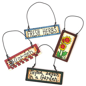 Set of Miniature Garden Signs (Pack of 4)