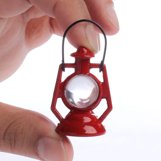 1-3/4" Dollhouse Miniature Red Railroad Lantern