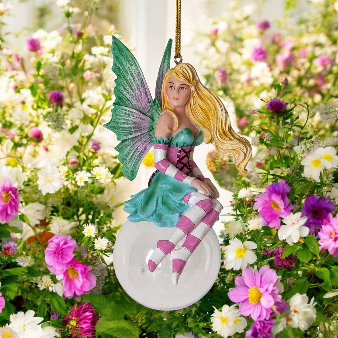 Blossom Bubble Rider Fairy Ornament by Amy Brown
