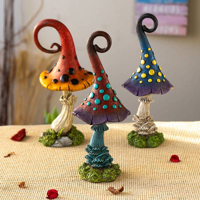 Magic Toadstool Mushrooms Set of 3