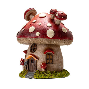 Whimsical Garden Toadstool Mushroom House with LED