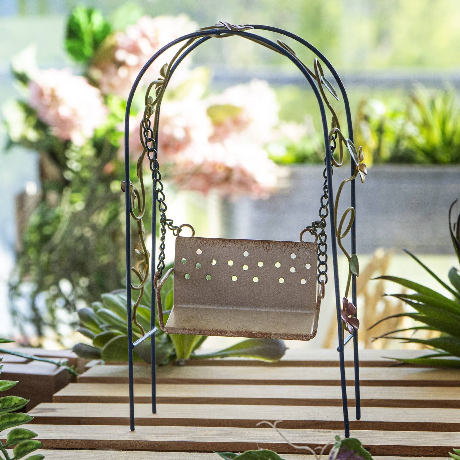 Fairy Garden Metal Swing