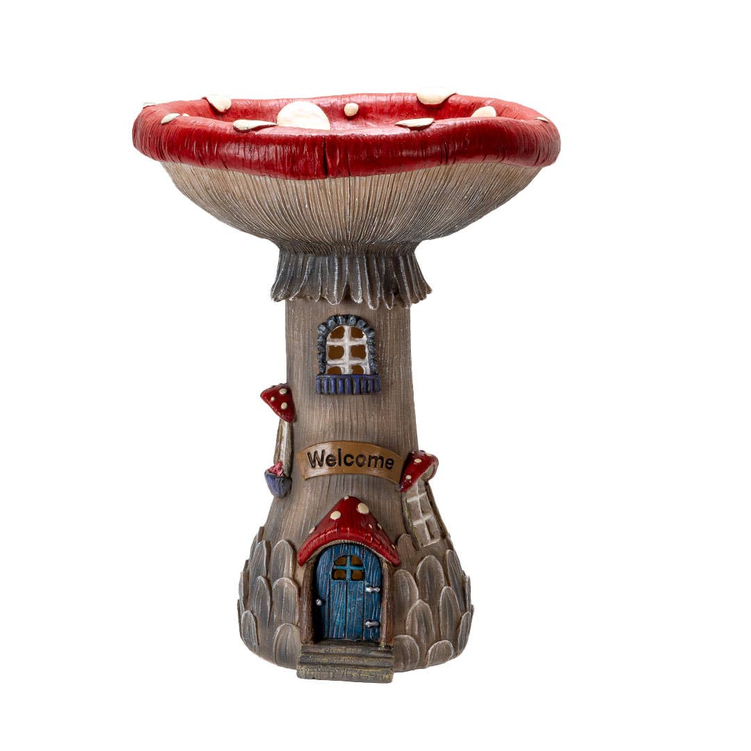 Whimsical Garden Toadstool Mushroom House with LED