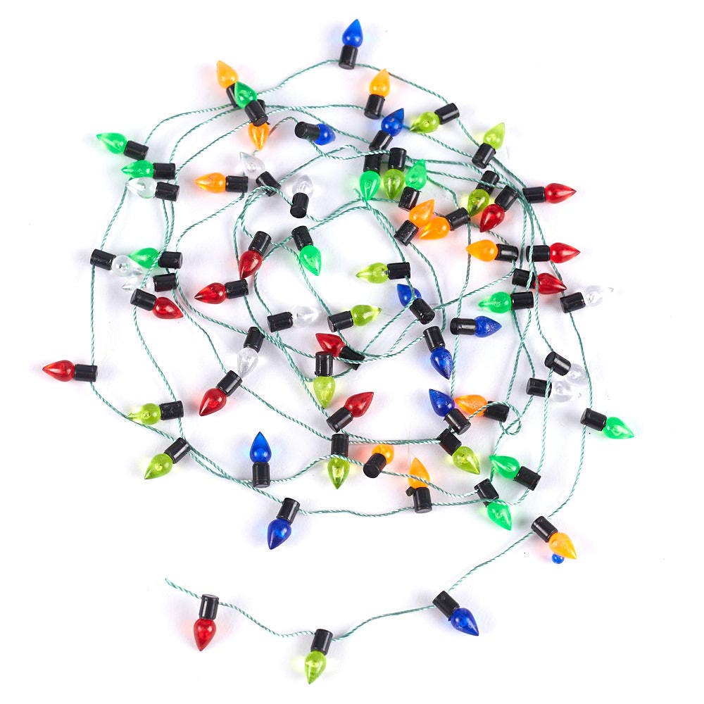 Miniature Christmas Acrylic Light Bulb Garland - 72" long