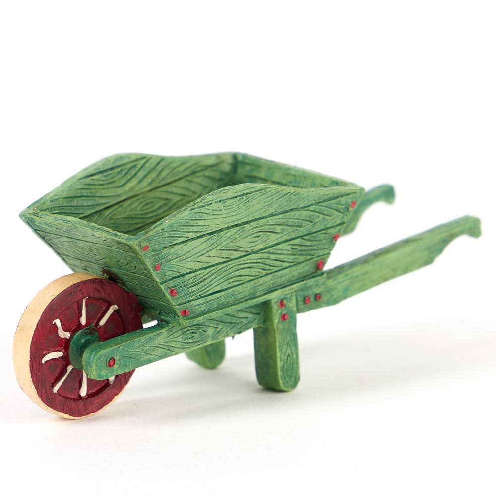 Mini Green Wheelbarrow