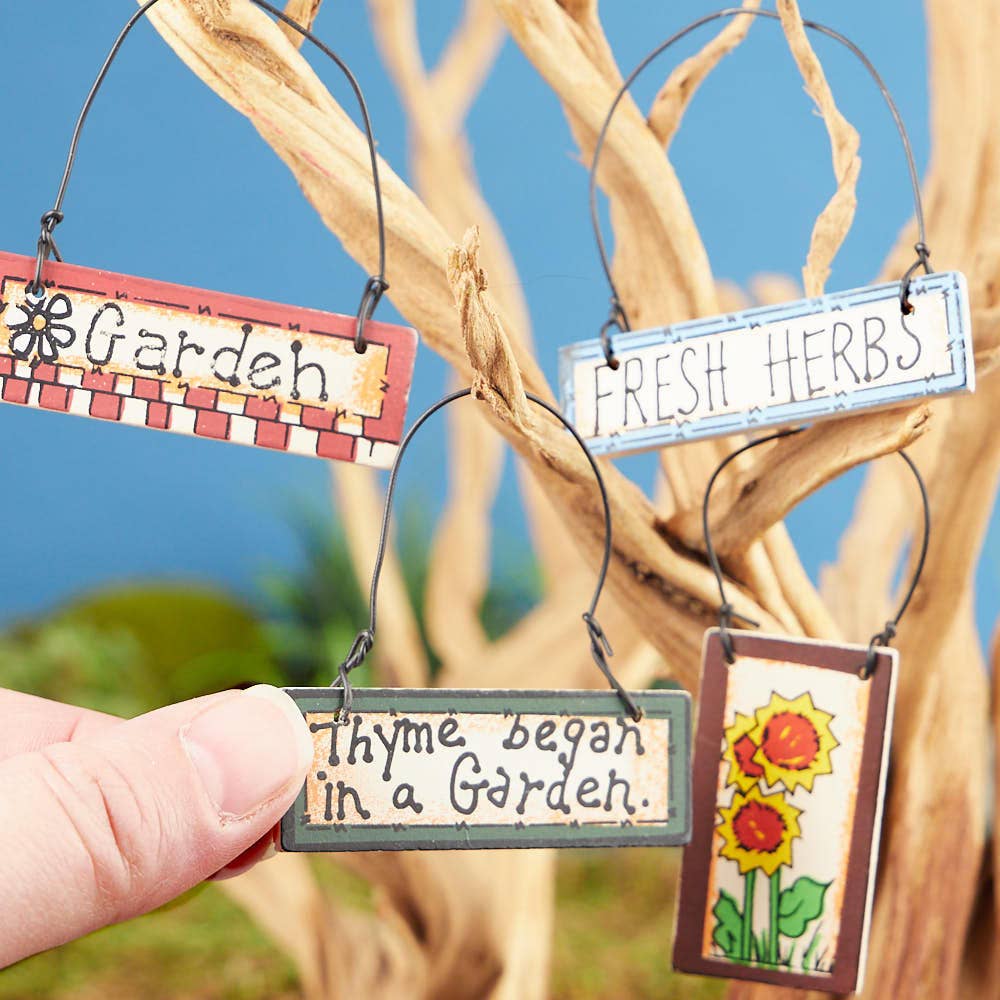 Set of Miniature Garden Signs (Pack of 4)