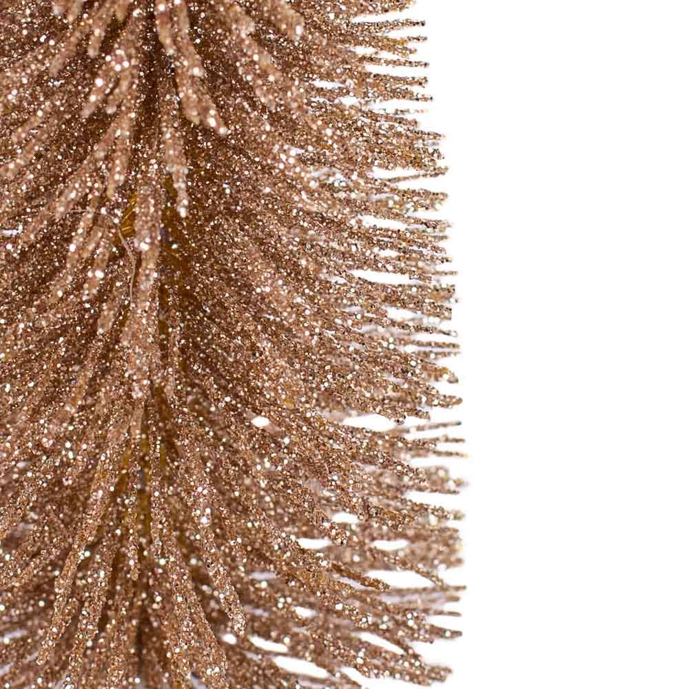 6" Gold Glittered Bottle Brush Tree