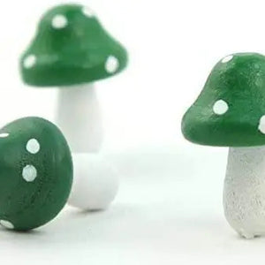 Micro Mini Fairy Garden Green Mushrooms