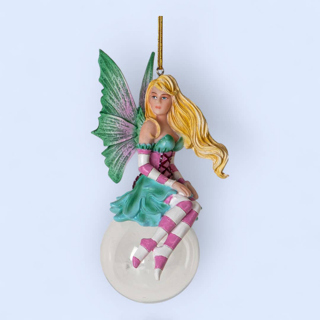 Blossom Bubble Rider Fairy Ornament by Amy Brown