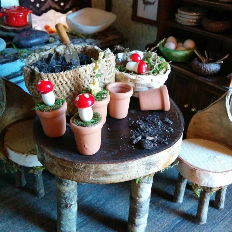 Miniature Faux Terra Cotta Pots