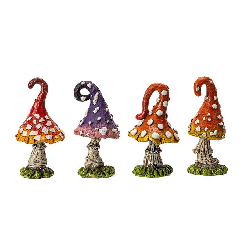 Mini Magic Toadstool Mushroom  Set of 4