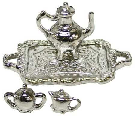 Miniature Silver Tea Set (4 pieces )