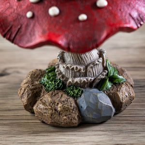 Whimsical Garden Toadstool Mushroom Red