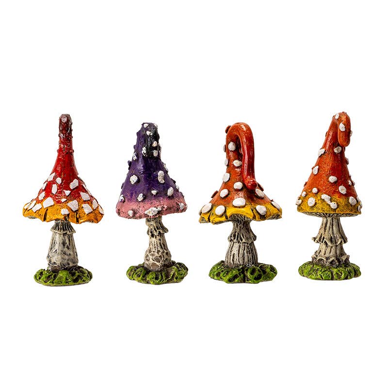 Mini Magic Toadstool Mushroom Set of 4