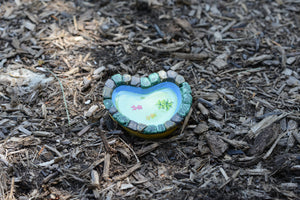 Mini Stone Heart Koi Pond D