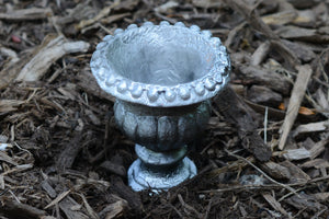 Elegant Mini Planter Pearl Detail Pewter