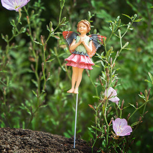 Cicely Mary Barker Flower Fairy Zinnia On Stake