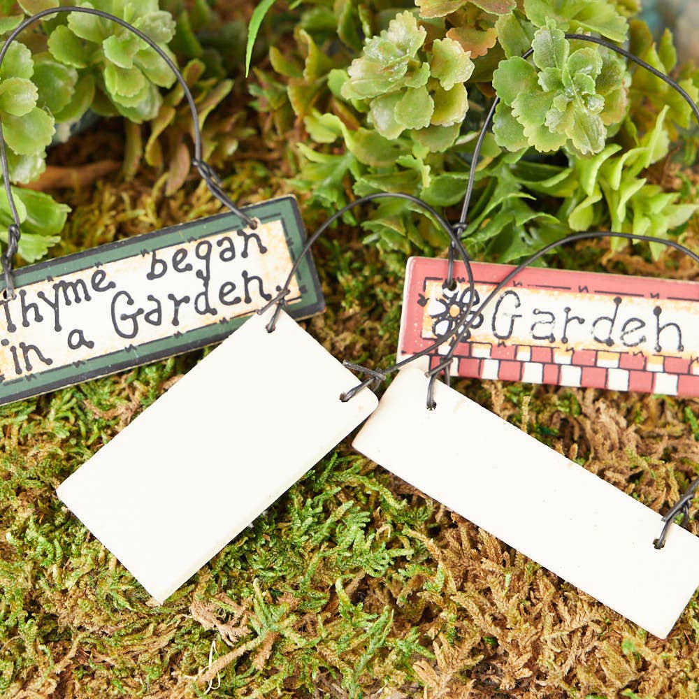 Set of Miniature Garden Signs (Pack of 4)