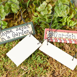 Set of Miniature Garden Signs (Pack of 4)