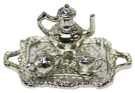 Miniature Silver Tea Set (4 pieces )