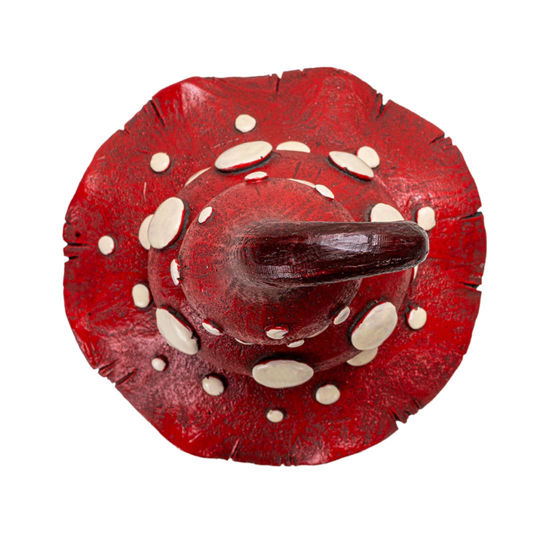 Whimsical Garden Toadstool Mushroom Red