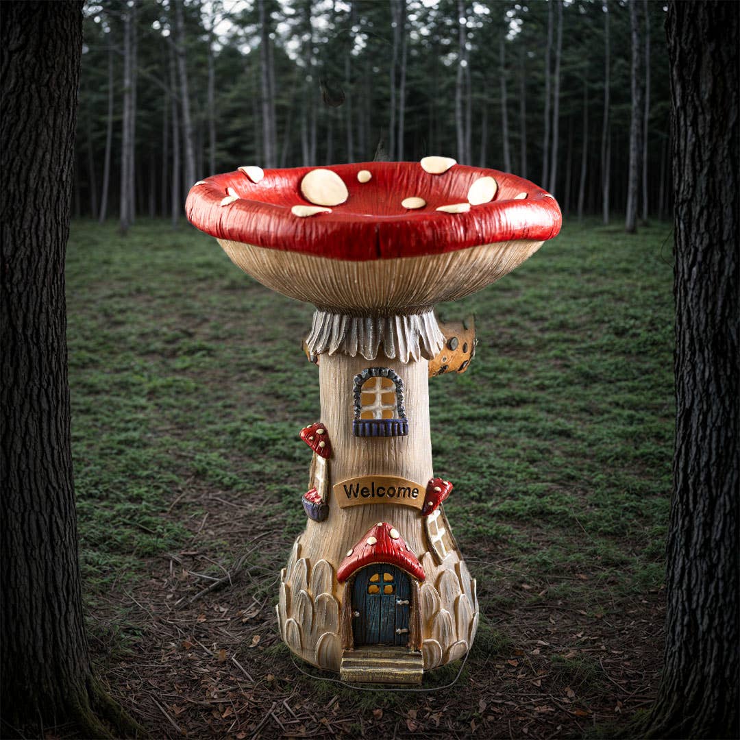 Whimsical Garden Toadstool Mushroom House with LED