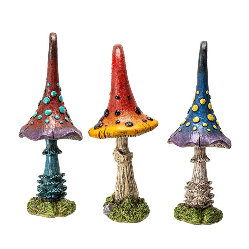 Magic Toadstool Mushrooms Set of 3