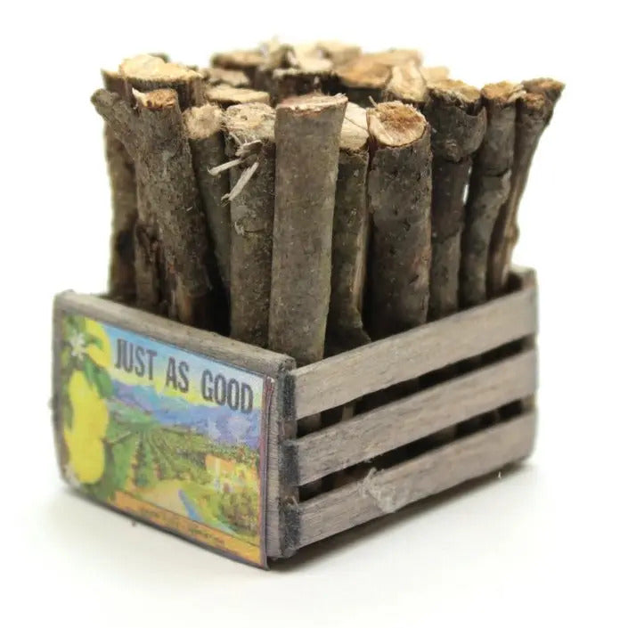Mini Firewood In Crate, Fairy Garden Firewood