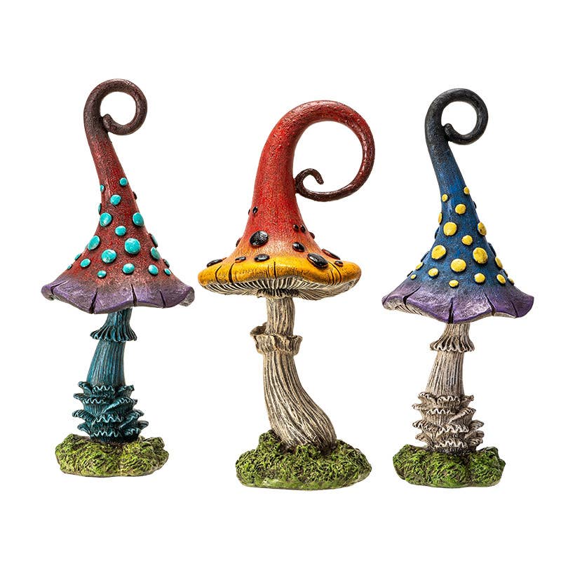 Magic Toadstool Mushrooms Set of 3