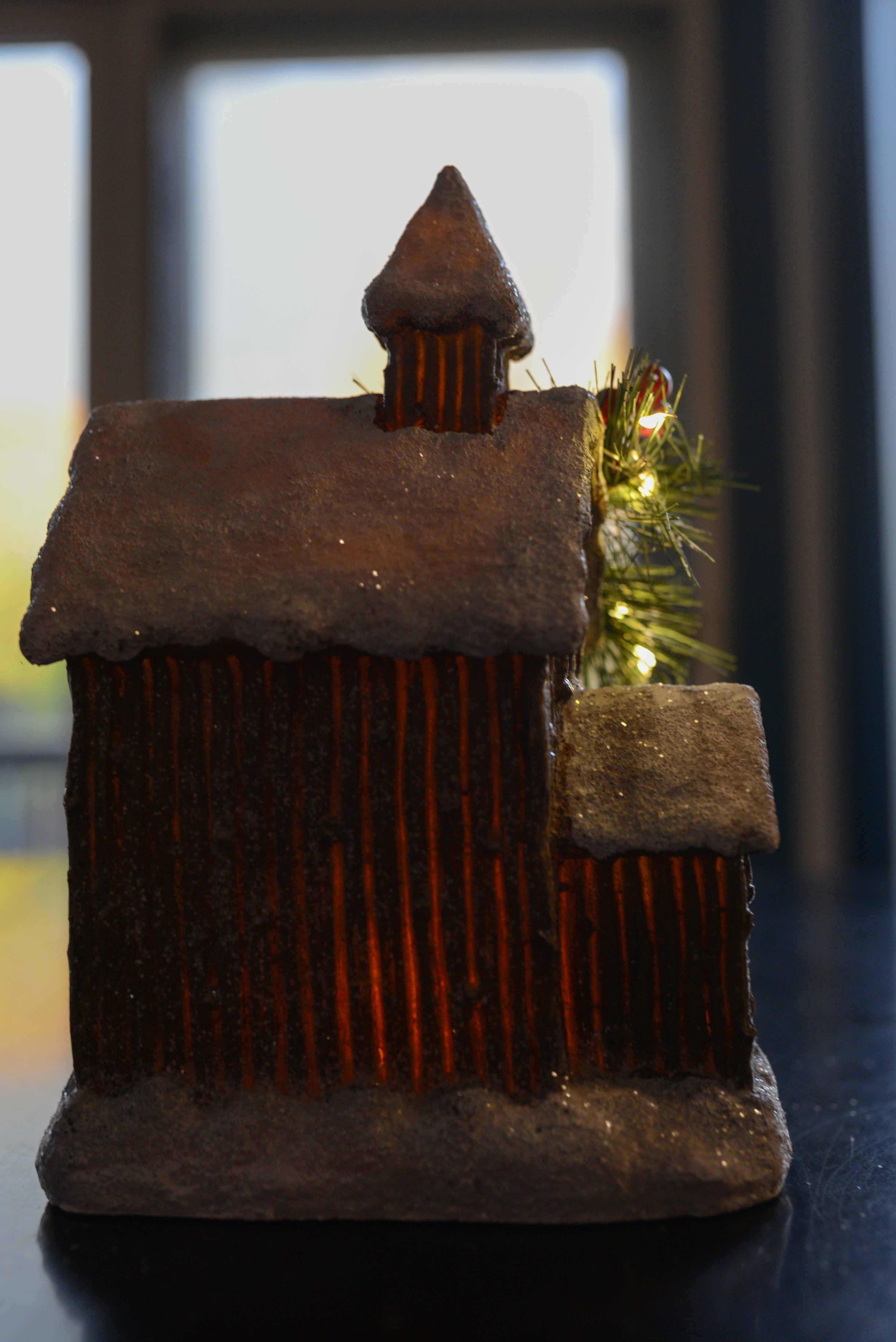 Holiday Winter Barn with LED light