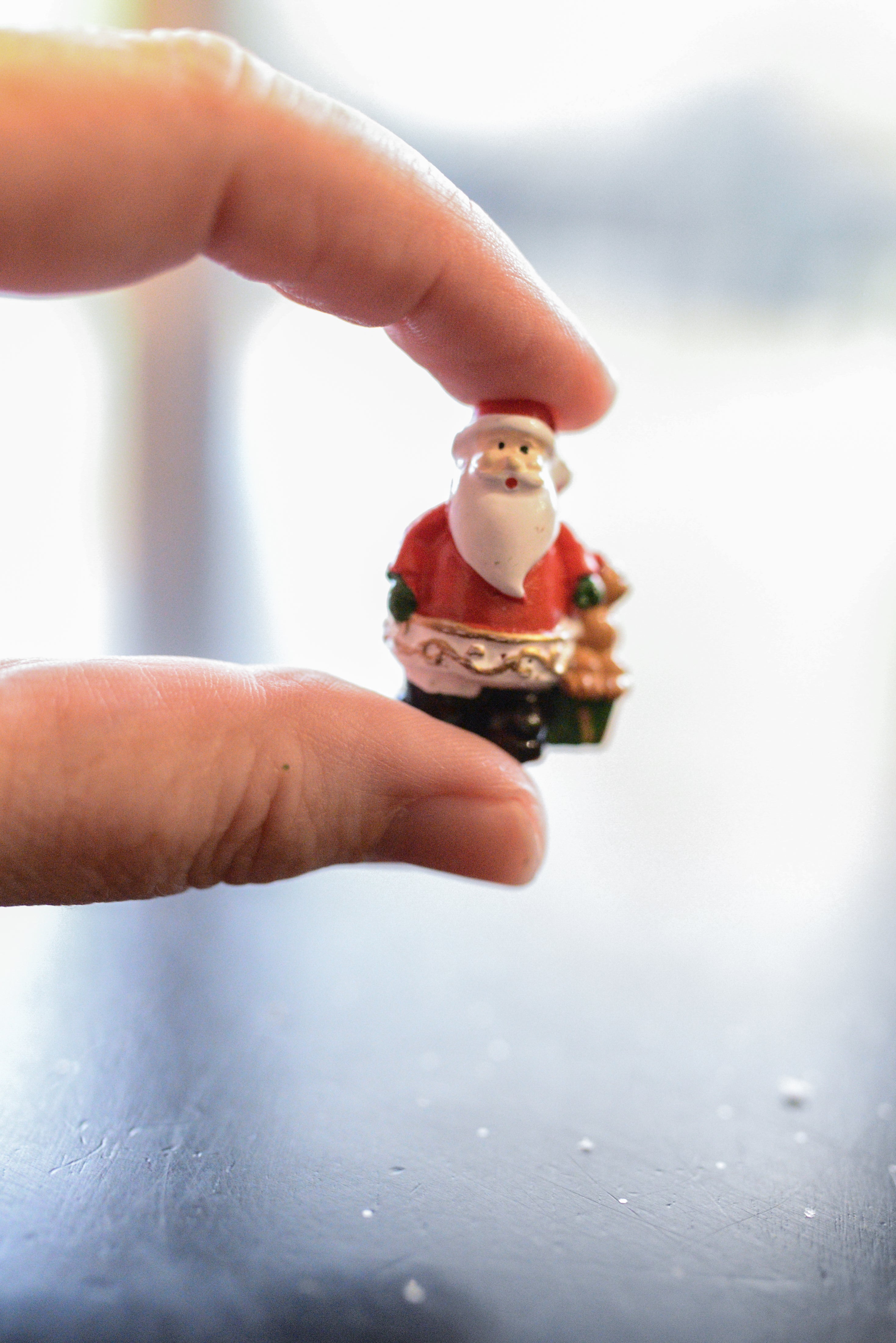 Santa with Teddybear and Gift