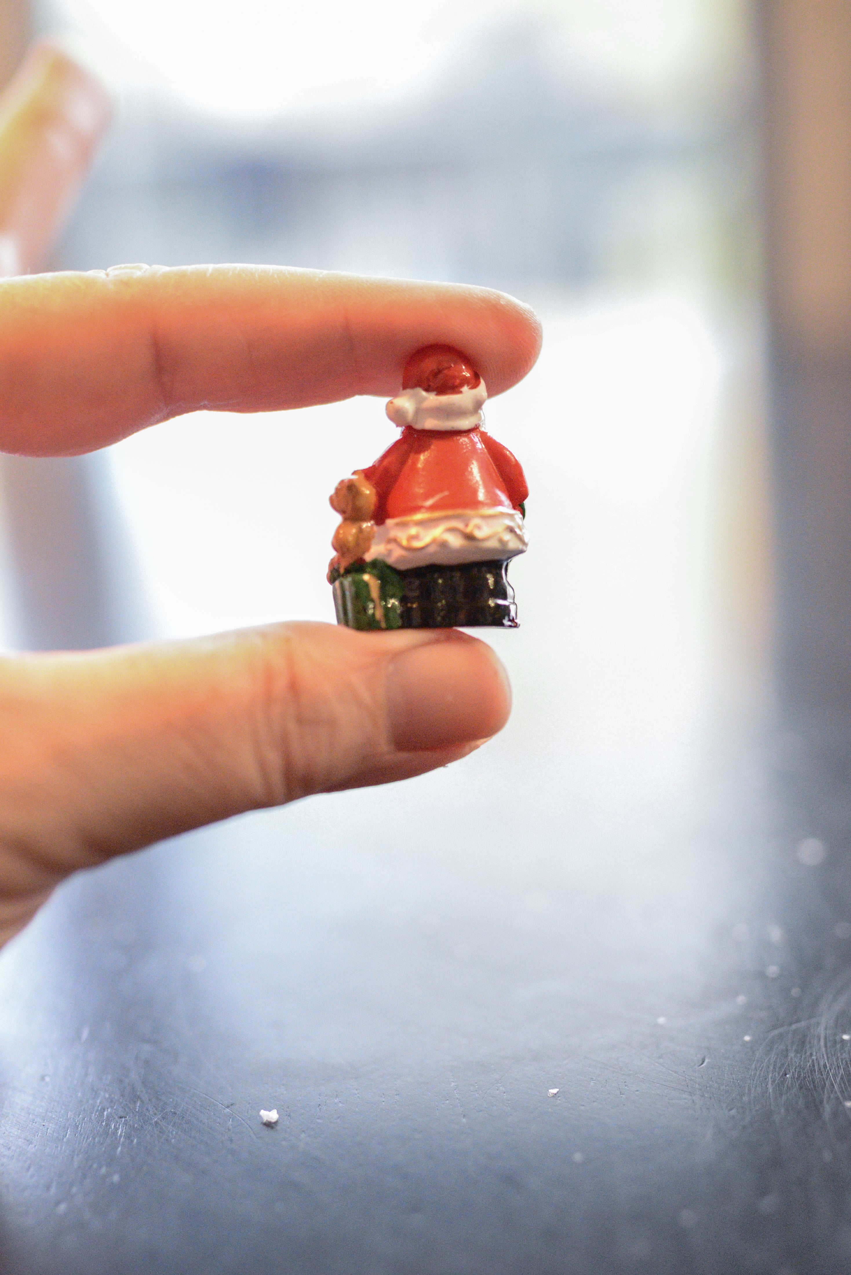 Santa with Teddybear and Gift
