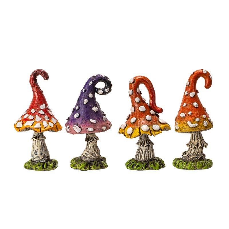 Mini Magic Toadstool Mushroom  Set of 4