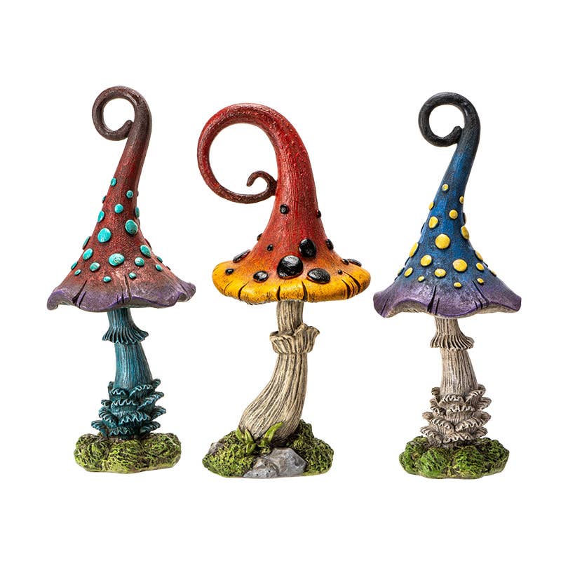 Magic Toadstool Mushrooms Set of 3