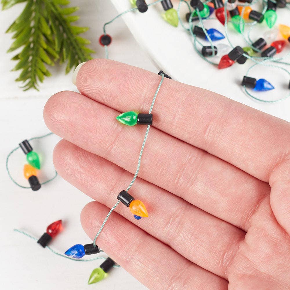 Miniature Christmas Acrylic Light Bulb Garland - 72" long