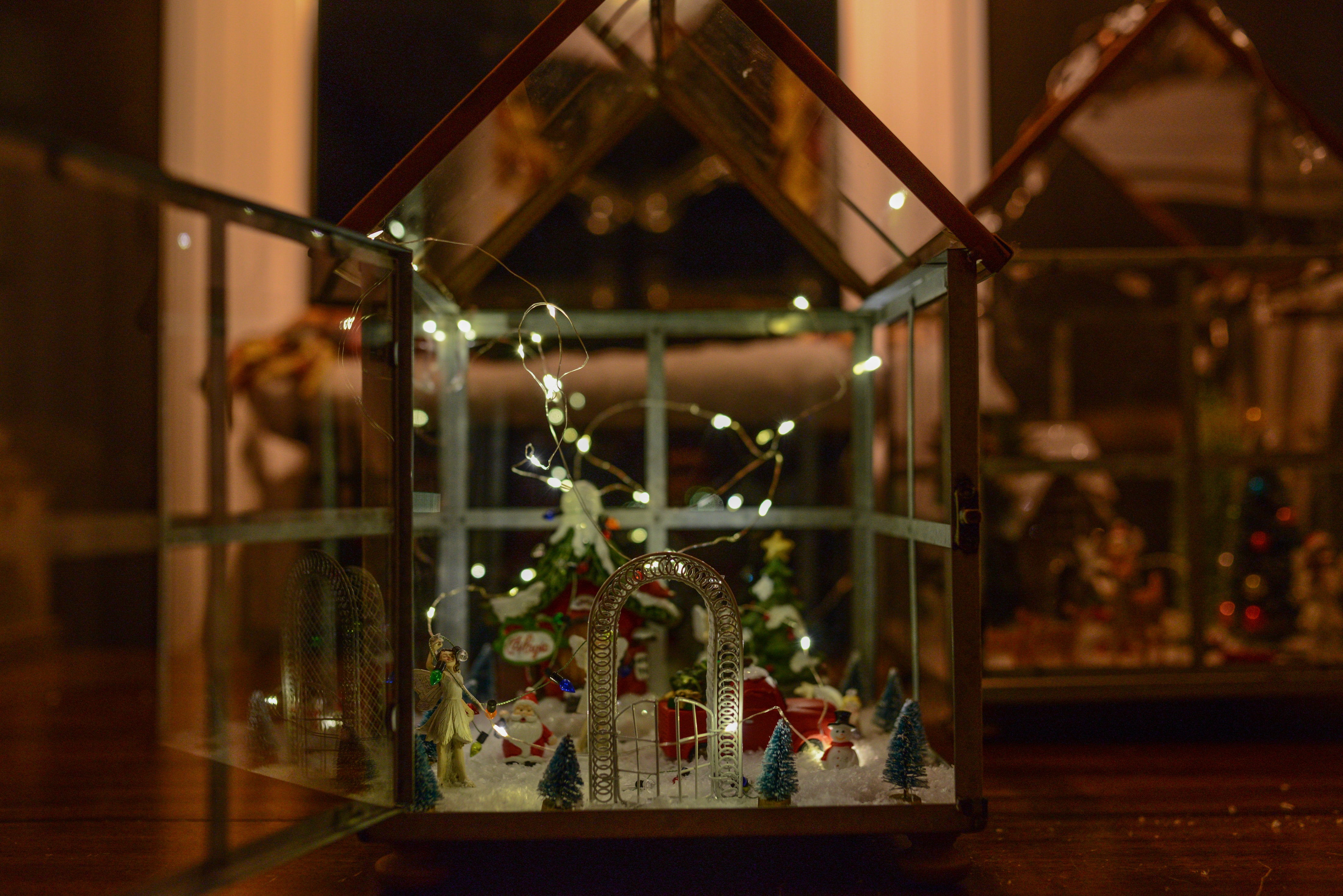 Medium Warm Winter Getaway Fairy Terrarium