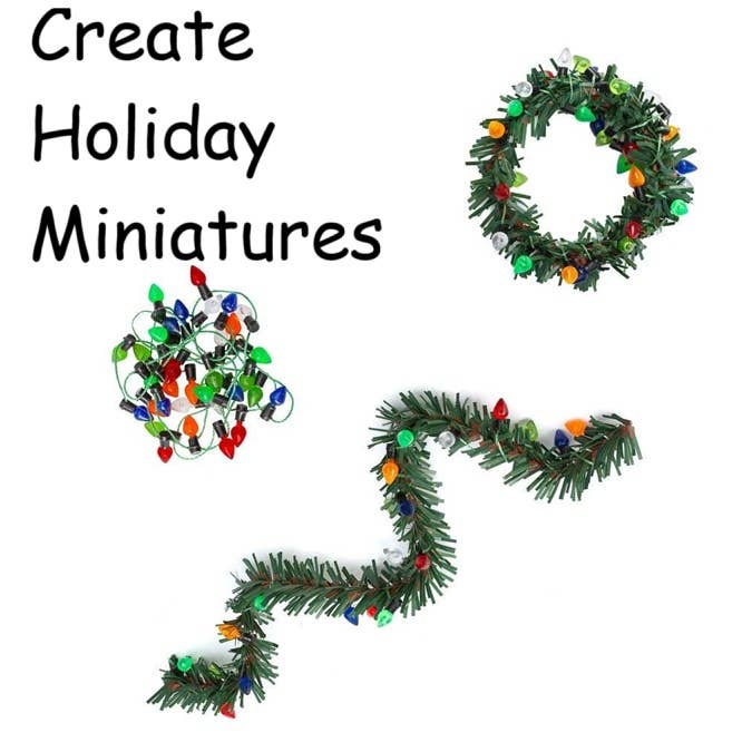 Miniature Christmas Acrylic Light Bulb Garland - 72" long