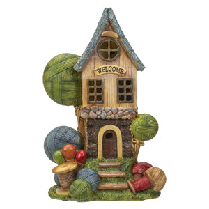 Fairy Garden Sewing Home With LED Lights