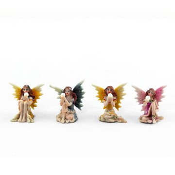 Mini Pearl Fairies, Fairy Garden Fairies Holding Pearls - Mini Fairy Garden World